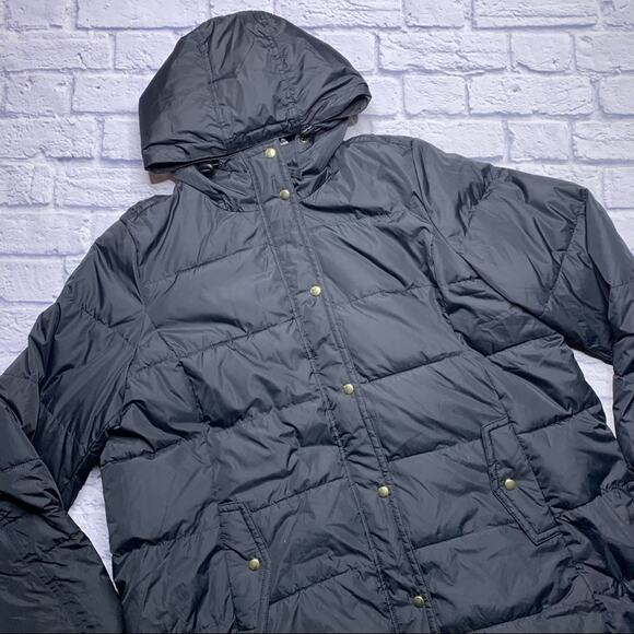 NEW J.Crew Factory Puffer Jacket in Black - Picture 2 of 9